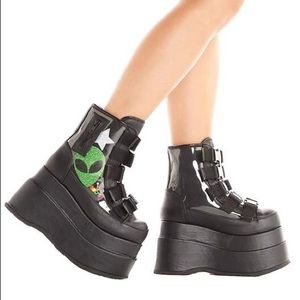 Demonia Buckle Up Baby Platforms